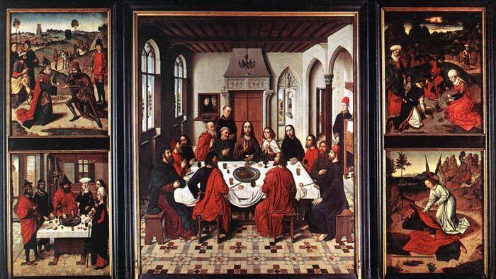 Dieric Bouts Altarpiece of the Holy Sacrament china oil painting image